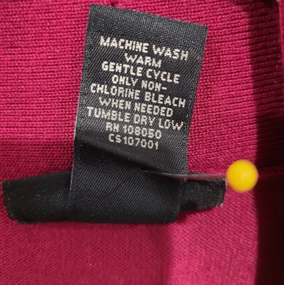 Lane Bryant Surplice, long sleeve sweater with ribbed bottom.  Burgandy SZ 18/20 - Picture 3 of 9